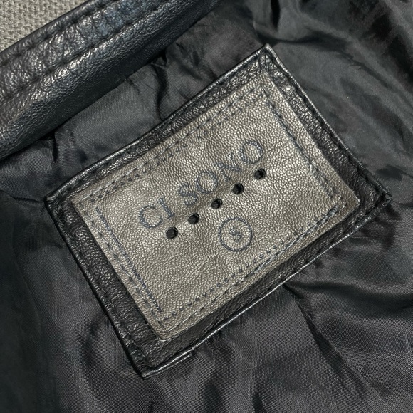 CI SONO faux leather moto bomber jacket - Picture 8 of 9